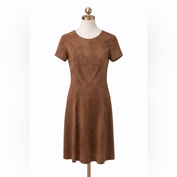 BCBGMaxAzria Dresses & Skirts - BCBGMAXAZRIA "Darra" Faux Suede A-Line Dress SZ 8